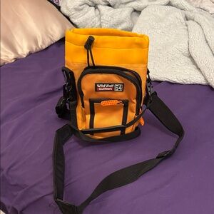 Orange Crossbody Bag for water bottle